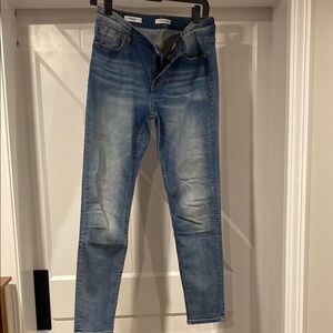 Vigoss Blue Slim Jeans Distressed Casual Style